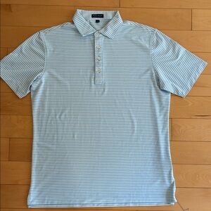 Peter Millar Sky Blue Striped Polo Shirt